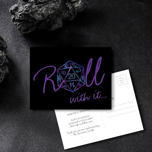 Hologramm D20 | PnP Tabletop Gamer Änderung des Da Postkarte