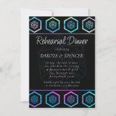 Hologramm D20 | PnP Tabletop Gamer Probe Abendesse Einladung (Vorderseite)