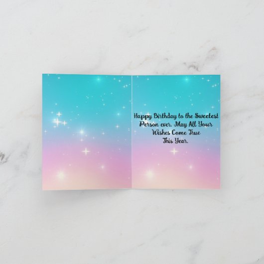 Hologramm des Glitzern Karte (Innenseite)