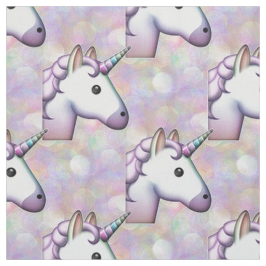 Hologramm-Einhorn-Emoji-Stoff Stoff (Muster)