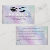 Hologramm für Lashes Visitenkarte (Vorne/Hinten)