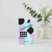 Hologramm für moderne geometrische Formen Visitenkarte (Stehend Vorderseite)