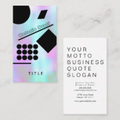 Hologramm für moderne geometrische Formen Visitenkarte (Vorne/Hinten)