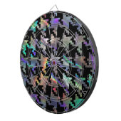 Hologramm-Hahnentrittmuster Dartscheibe (Vorderseite rechts)