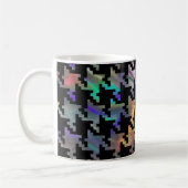 Hologramm-Hahnentrittmuster Kaffeetasse (Links)