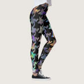 Hologramm Hahnentrittmuster Leggings (Rechts)