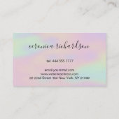 Hologramm Hintergrund Rosa Lippen Visitenkarte (Rückseite)