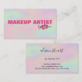 Hologramm Hintergrund Visitenkarte (Vorne/Hinten)