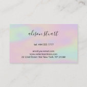 Hologramm Hintergrund Visitenkarte (Rückseite)