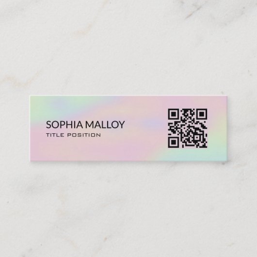 Hologramm-Hintergrundcode Mini Visitenkarte (Vorderseite)