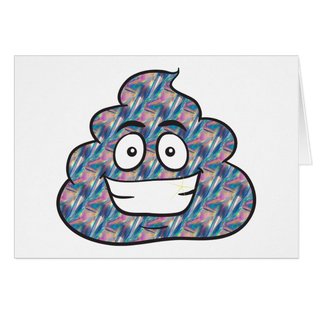Hologramm kackend Emoji (Vorderseite (Horizontal))