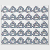 Hologramm kackend Emoji Geschenkpapier (Flach)