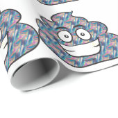 Hologramm kackend Emoji Geschenkpapier (Rolleneckpunkt)