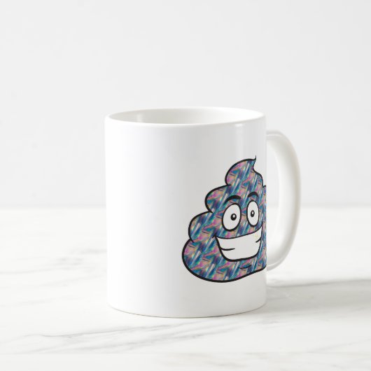 Hologramm kackend Emoji Kaffeetasse (VorderseiteRechts)