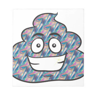 Hologramm kackend Emoji Notizblock