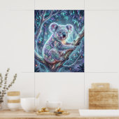 Hologramm Koala Neon-Krone Poster (Küche)