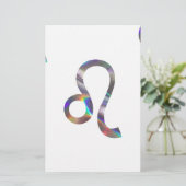 Hologramm Leo Briefpapier (Stehend Vorderseite)