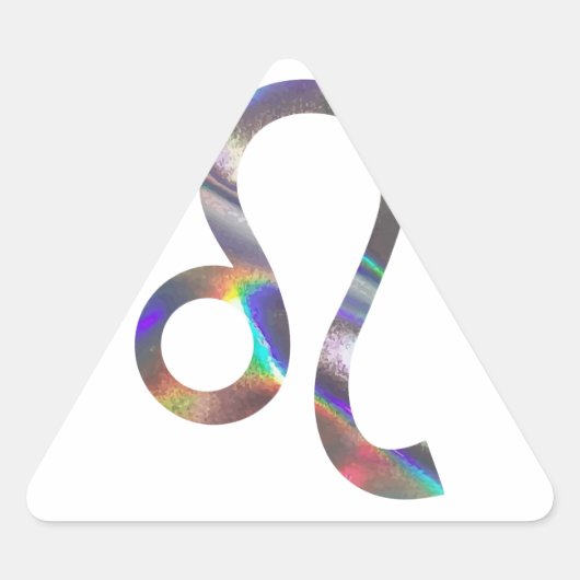 Hologramm Leo Dreieckiger Aufkleber (Vorderseite)