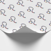 Hologramm Leo Geschenkpapier (Ecke)