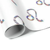 Hologramm Leo Geschenkpapier (Rolleneckpunkt)