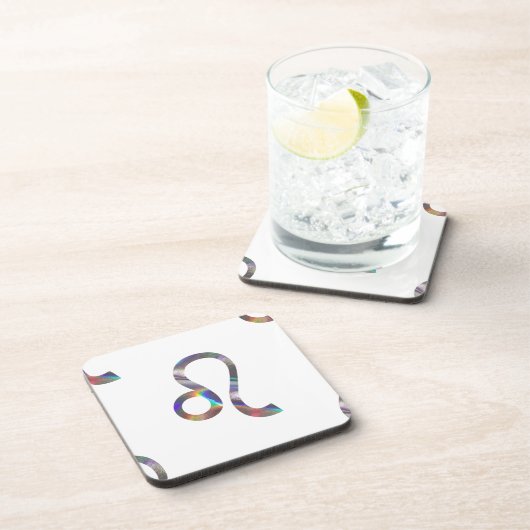 Hologramm Leo Getränkeuntersetzer (Rechte Seite)