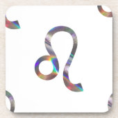 Hologramm Leo Getränkeuntersetzer (Vorderseite)