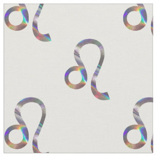 "Hologramm-Leo ","holografischer Leo","silberner L Stoff
