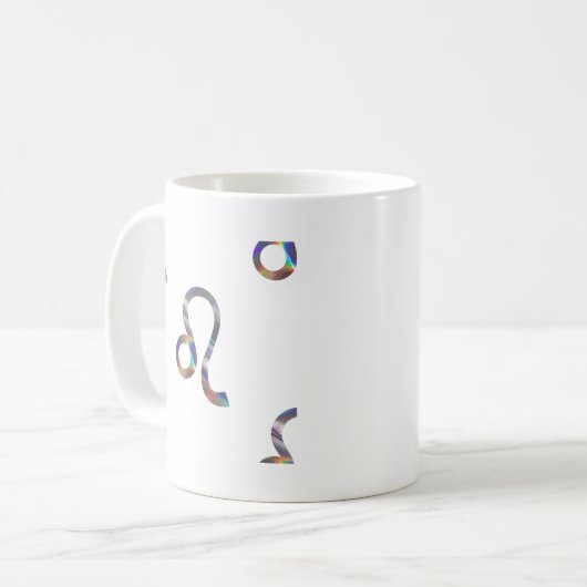 Hologramm Leo Kaffeetasse (Vorderseite Links)