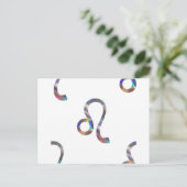 Hologramm Leo Postkarte (Stehend Vorderseite)