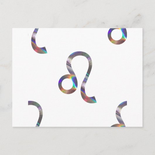 Hologramm Leo Postkarte (Vorderseite)