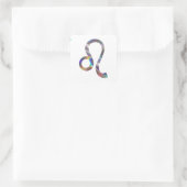 Hologramm Leo Quadratischer Aufkleber (Tasche)