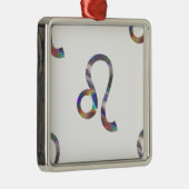Hologramm Leo Silbernes Ornament (Rechts)