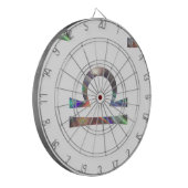 Hologramm Libra Dartscheibe (Vorderseite Links)