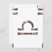 Hologramm Libra Postkarte (Vorne/Hinten)