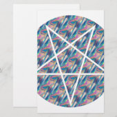 Hologramm-Pentagramm Briefpapier (Vorne/Hinten)