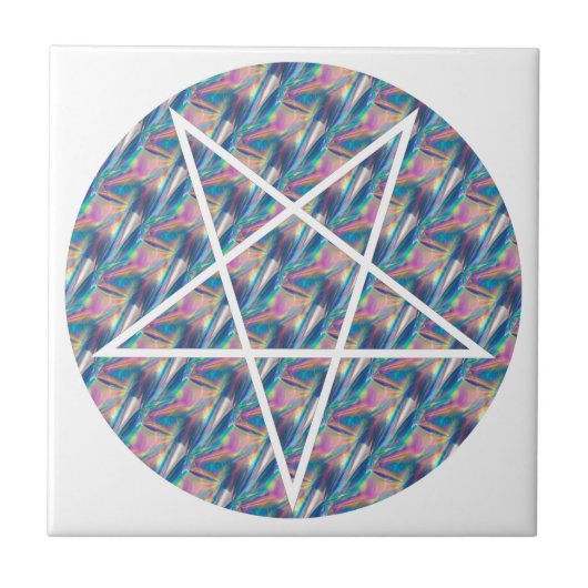 Hologramm-Pentagramm Fliese (Vorderseite)