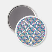 Hologramm-Pentagramm Magnet (Vorderseite/Rückseite)