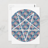 Hologramm-Pentagramm Postkarte (Vorne/Hinten)