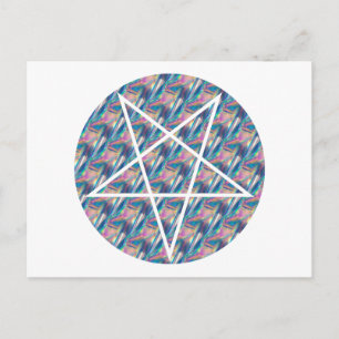 Hologramm-Pentagramm Postkarte