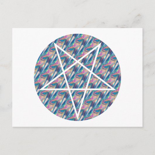 Hologramm-Pentagramm Postkarte (Vorderseite)