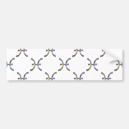 Hologramm Pisces Autoaufkleber (Vorne)