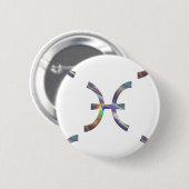 Hologramm Pisces Button (Vorne & Hinten)