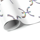 Hologramm Pisces Geschenkpapier (Rolleneckpunkt)