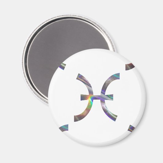Hologramm Pisces Magnet (Vorderseite/Rückseite)