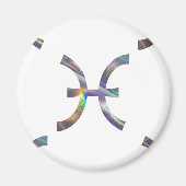Hologramm Pisces Magnet (Vorne)