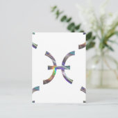 Hologramm Pisces Postkarte (Stehend Vorderseite)