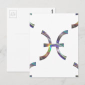 Hologramm Pisces Postkarte (Vorne/Hinten)