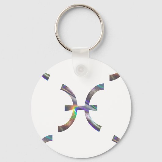 Hologramm Pisces Schlüsselanhänger (Vorderseite)