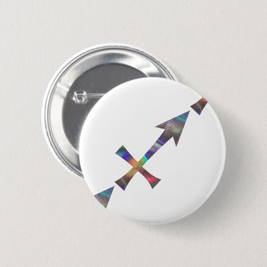 Hologramm Sagittarius Button (Vorne & Hinten)