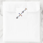 Hologramm Sagittarius Quadratischer Aufkleber (Tasche)